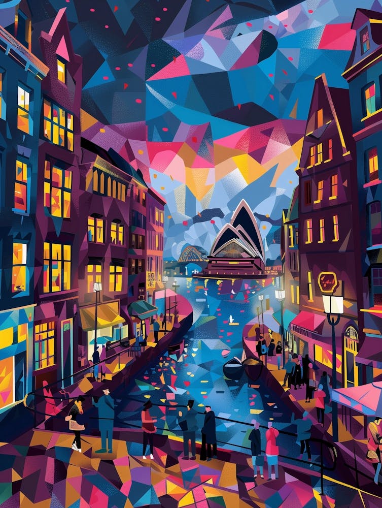 Sydney At Night, Contemporary Art, Souvenir 1
