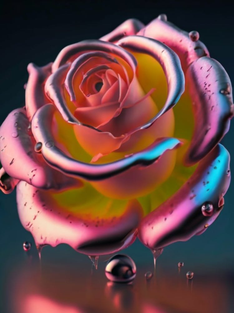 Wassertropfen Rose
