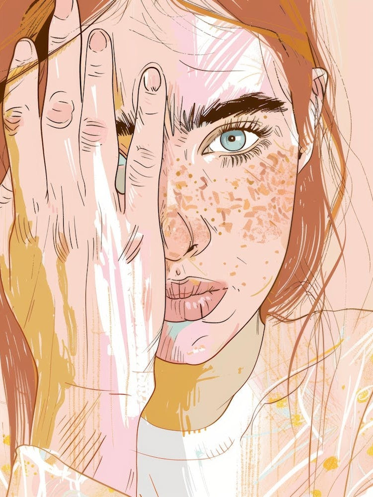 Freckled Girl With Freckles