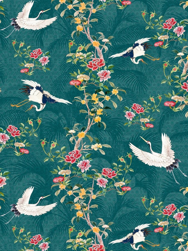 Chinoiserie Cranebirds & Blossom