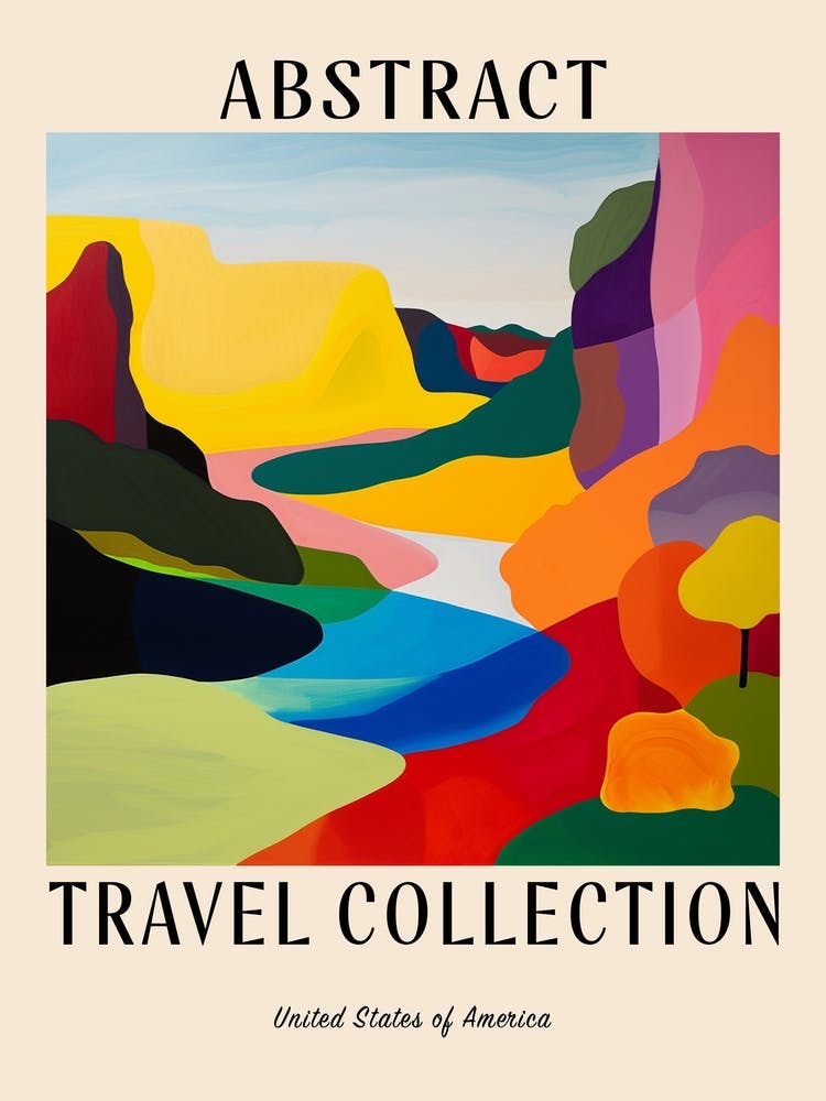 Abstract Travel Collection Poster United States Of America 3