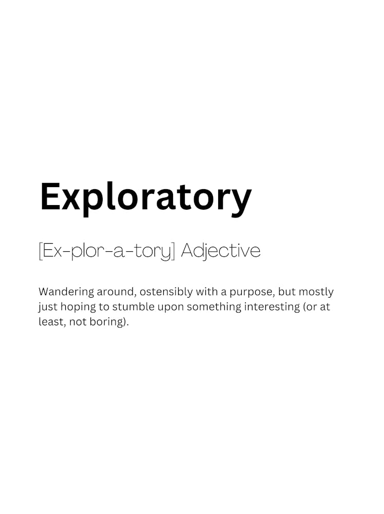 Exploratory Definition Meaning 1