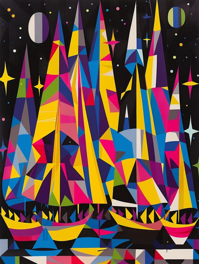 Sailboats At Night 2