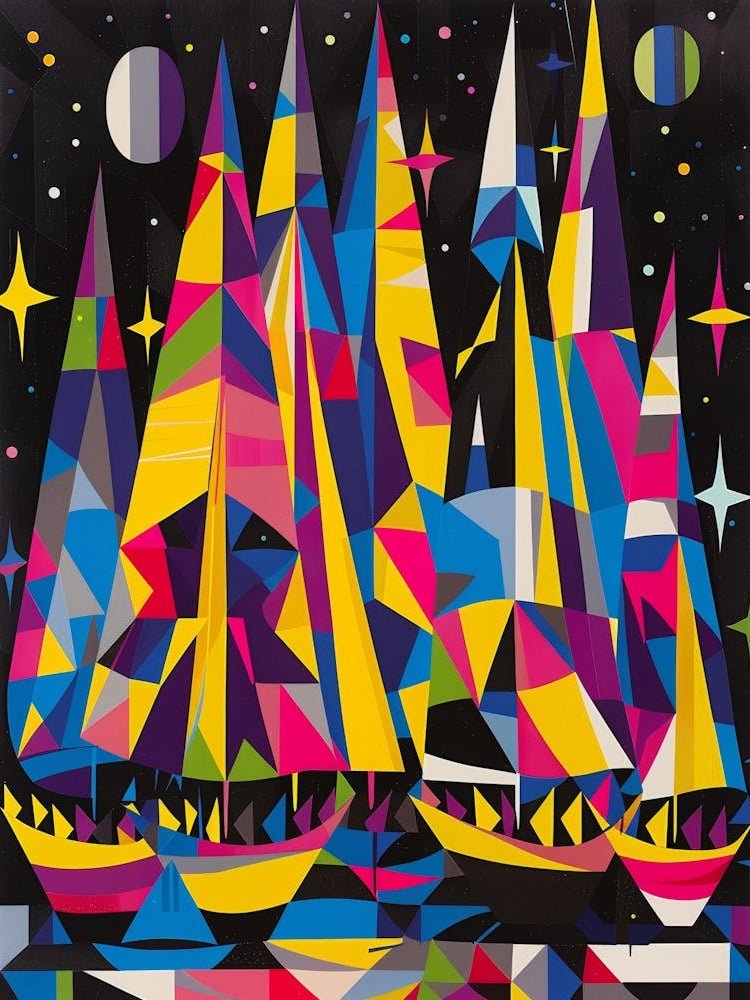 Sailboats At Night 2