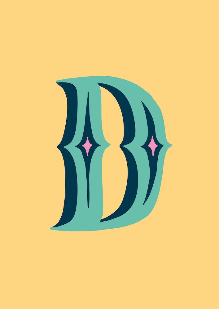Letter D Typographic