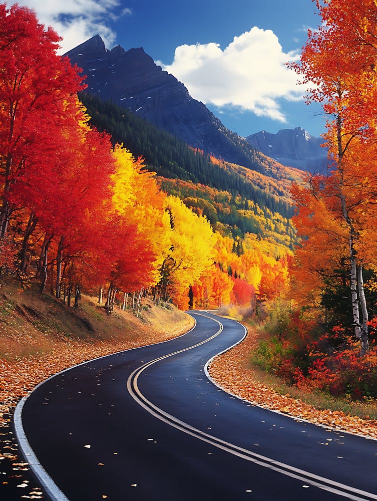 Beautiful Road In Autumn 7