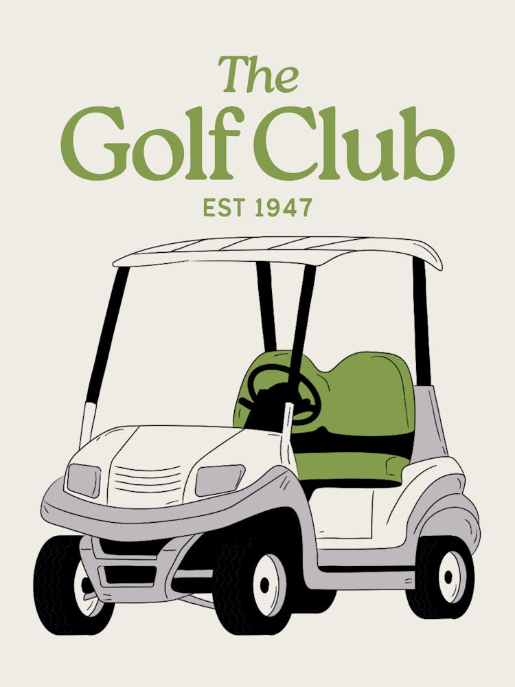 The Golf Club Print | Vintage Retro Decor | Golf Lover Prints | Sporty Athletic Wall Art | Beige + Green Earth Tone Decor | Sports Club Prints 6
