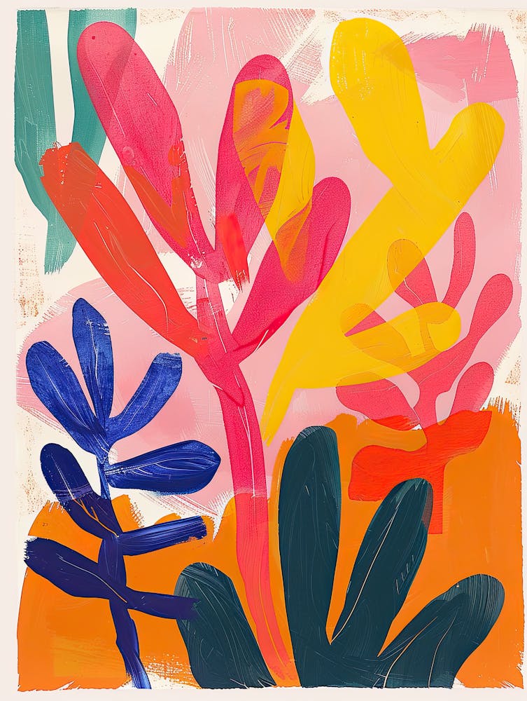 Abstract Botanicals Matisse Style