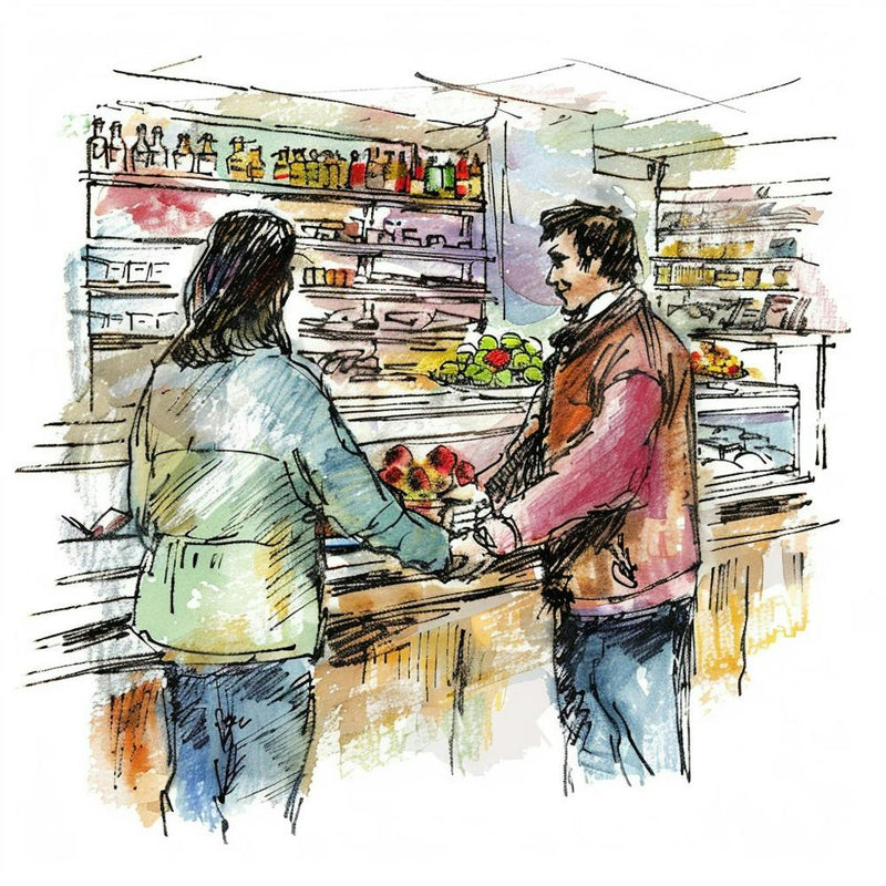 Couple In A Grocery Store