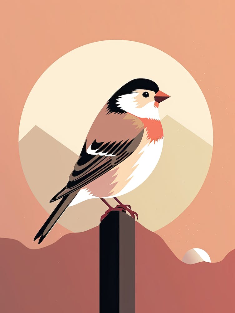 Vogel auf einem Pfahl sitzend