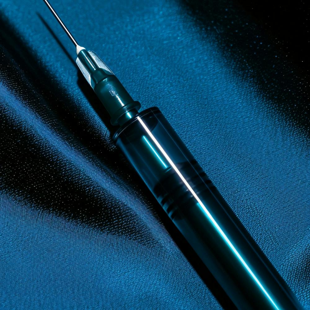Needle On A Blue Cloth