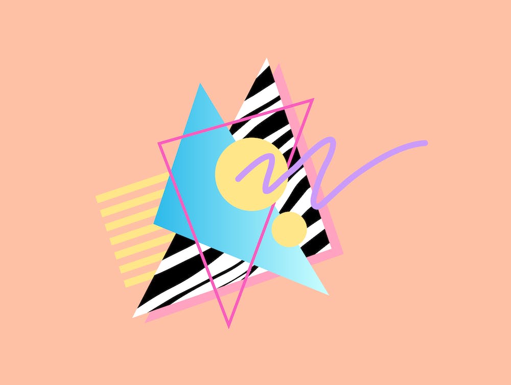 Memphis Pattern Zebra 80s Retro Art