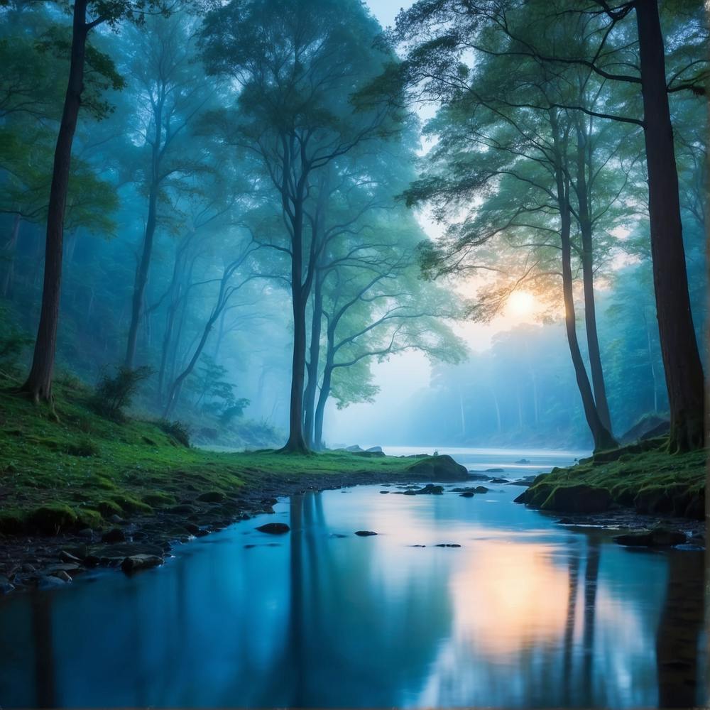 Sunrise In The Forest