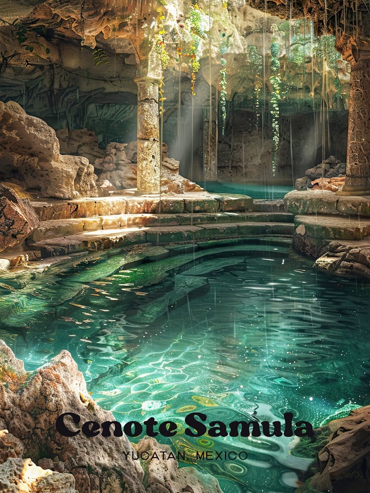 Cenote Samula Eclectic Travel Art