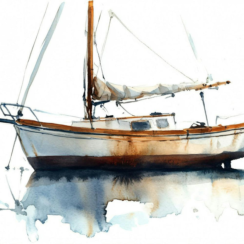Sailboat Watercolor Painting 1