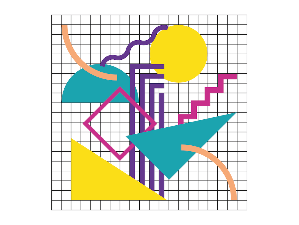 Memphis Pattern Retro Synthwave 80s Nostalgia Dreamwave Artwork 1