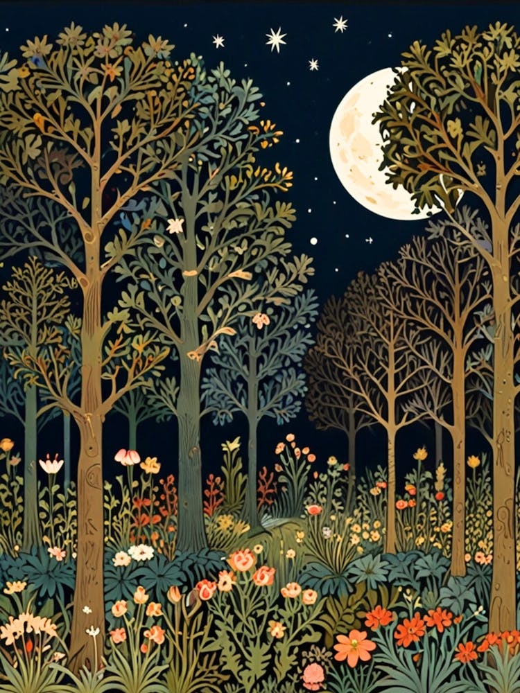 William Morris Night In The Forest 49