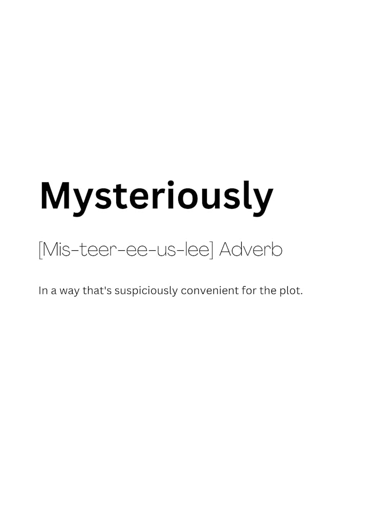 Mysteriously Definition Meaning