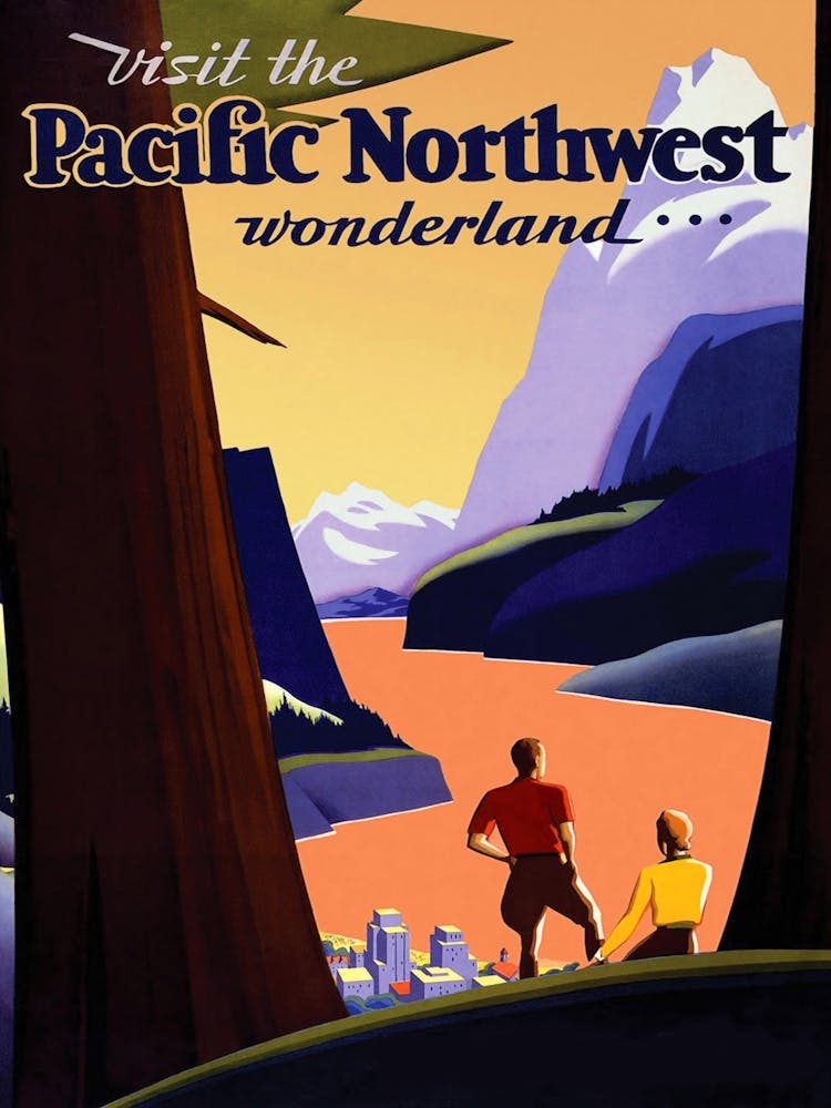 Pacific Northwest Wonderland, Travel Poster