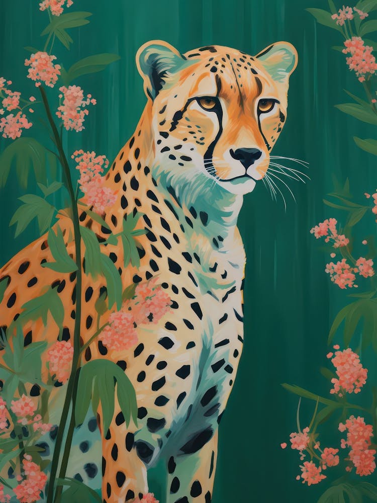 Green Eclectic Cheetah