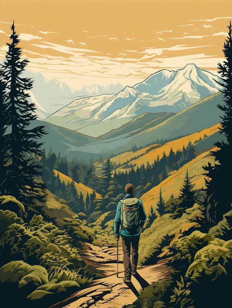Gr20 France 2 Vintage Travel Illustration