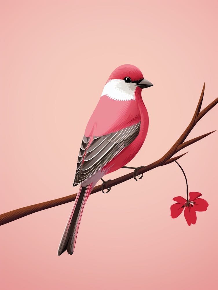 Minimalist Finch 3 Illustration