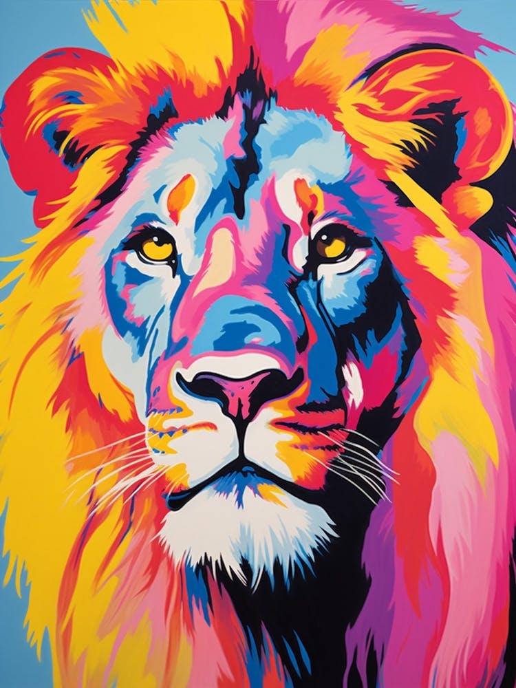 Lion Portrait Pop Art 4