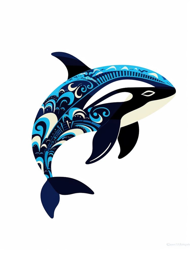 Orca Whale Pattern 3
