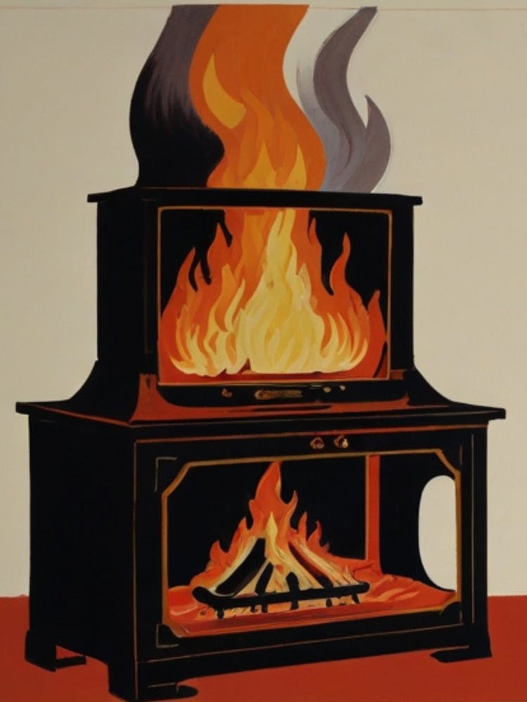 Fire In The Fireplace