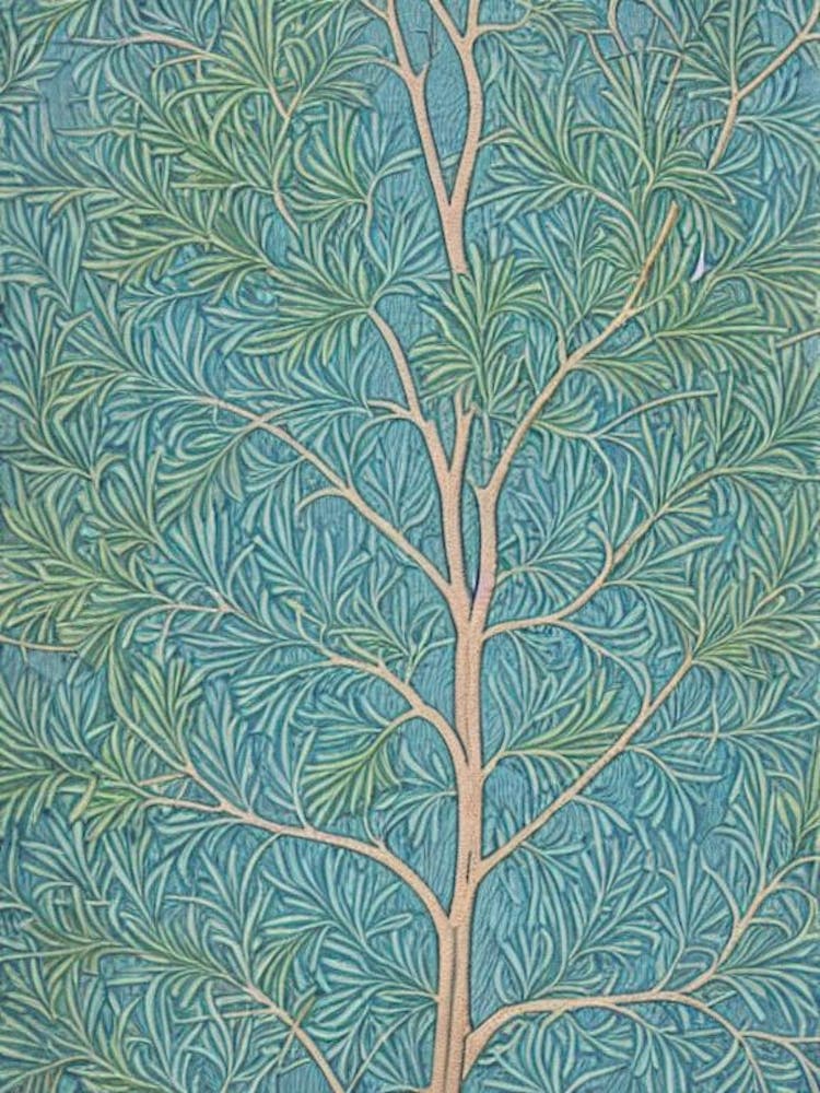Jack Pine tree Vintage Botanical