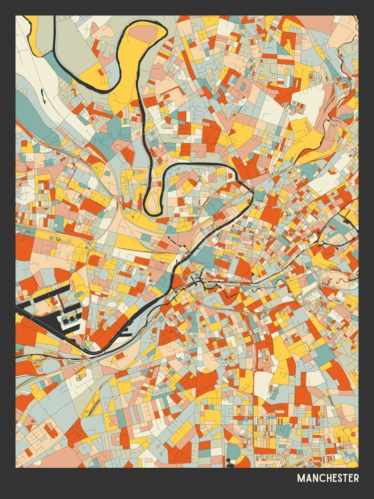 Manchester England Uk Map