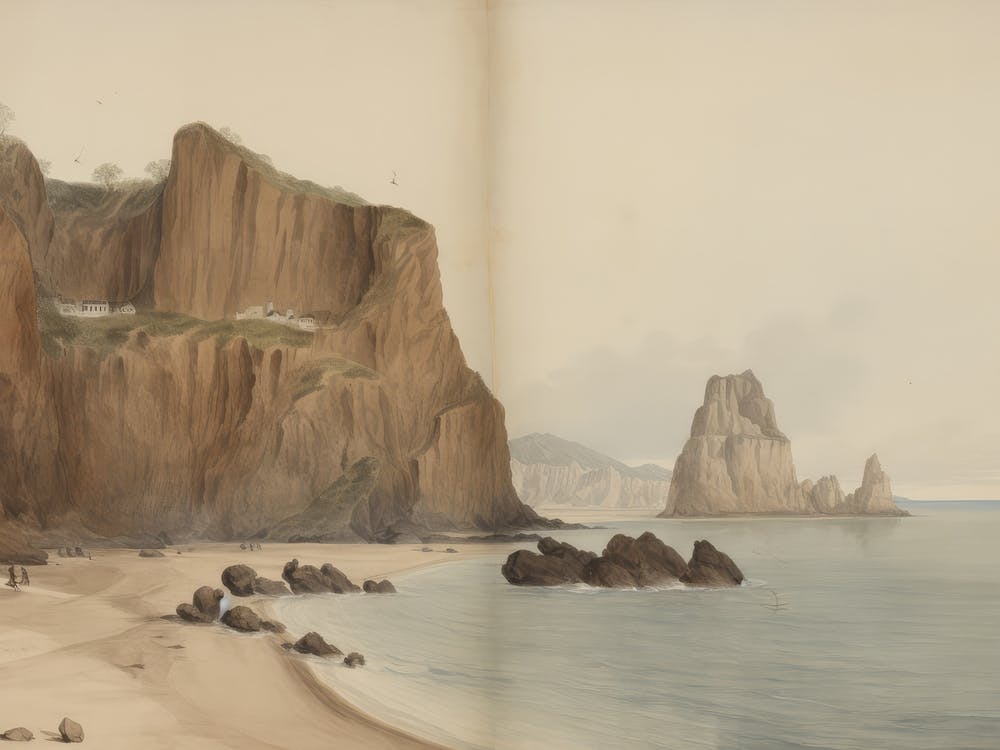 Antique Ocean Sketch