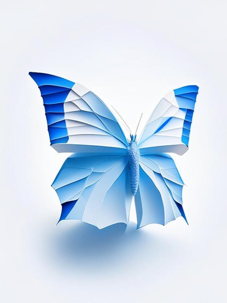 Holly Blue Butterfly Origami Style 1