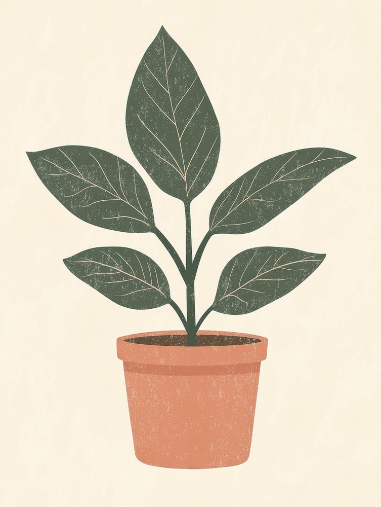 Illustration Of A Potted Plant 2