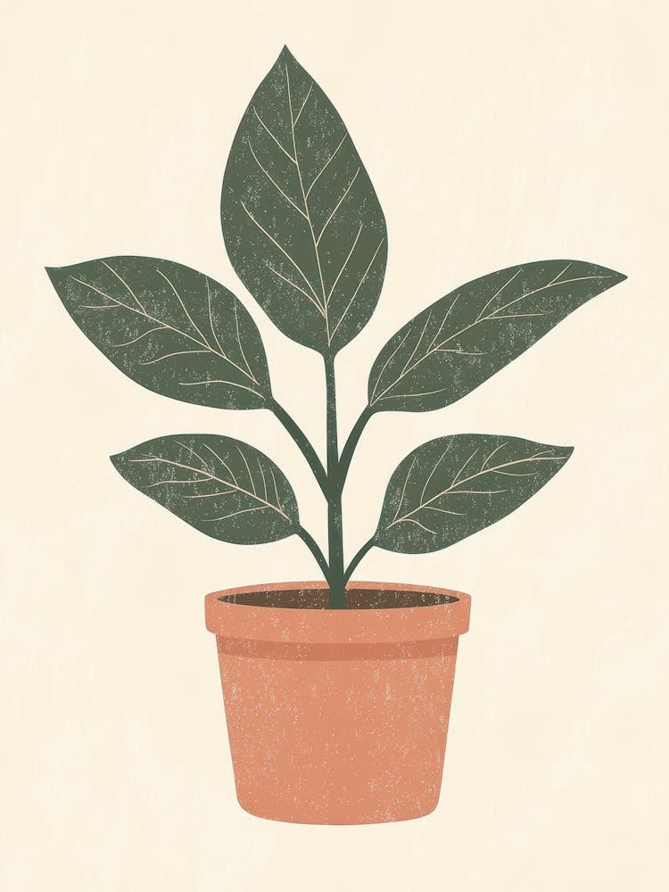 Illustration Of A Potted Plant 2