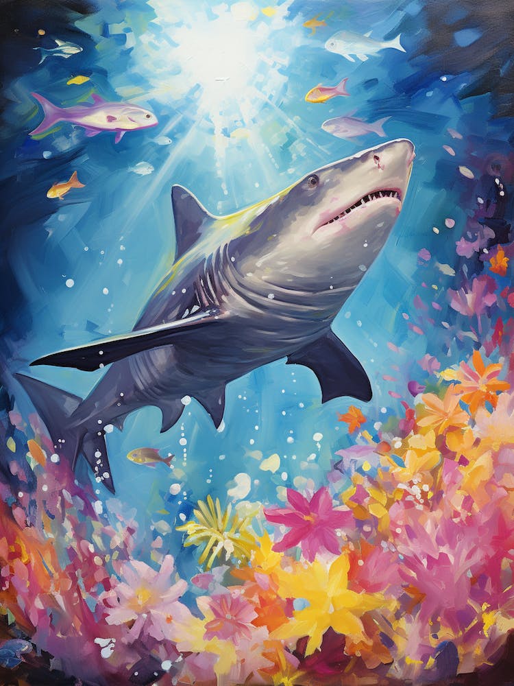  A Nurse Shark Vibrant Paint Splash 1