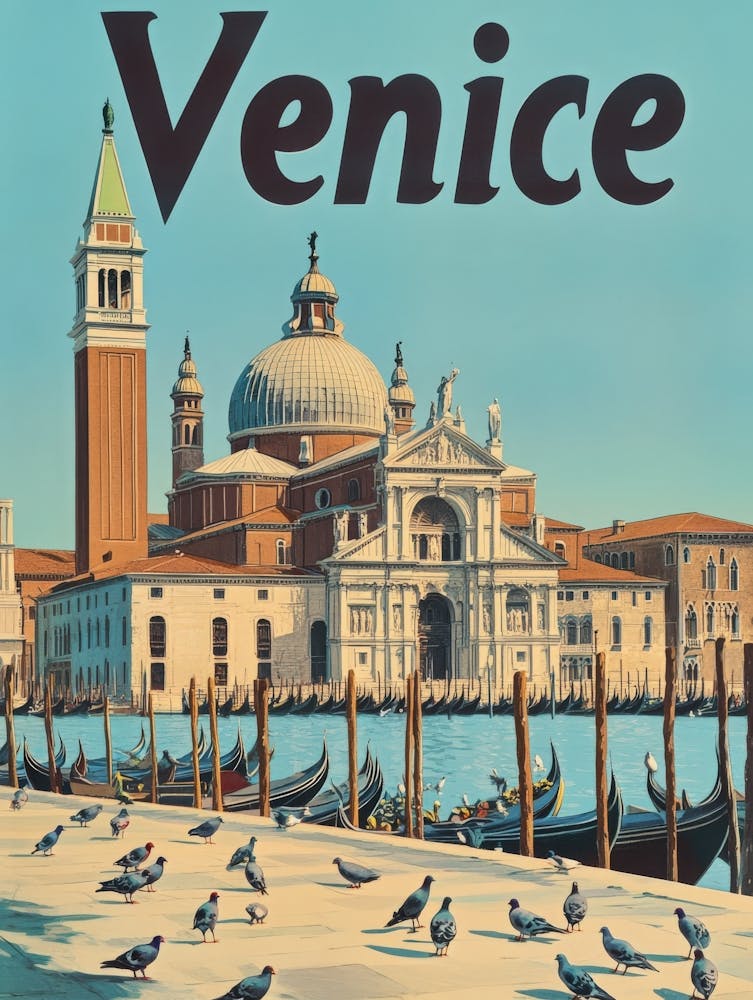 Aihrgdesign A Classic 1960s Travel Poster For Venice 2