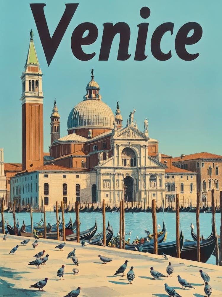 Aihrgdesign A Classic 1960s Travel Poster For Venice 2