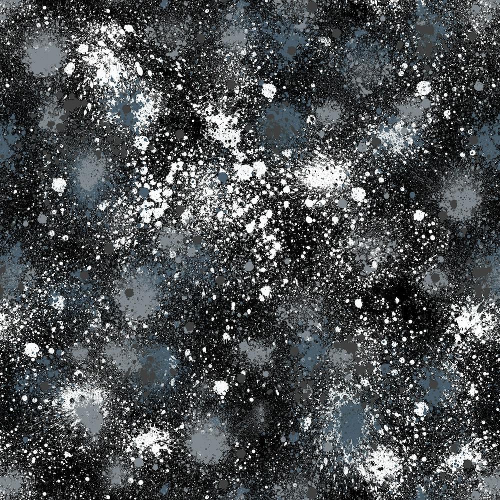 Ink Splatter Dust Black Square