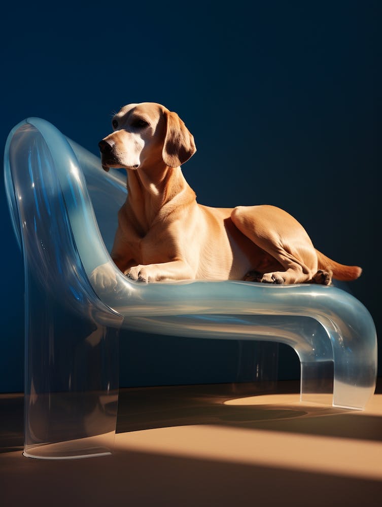 Hund auf einer Couch