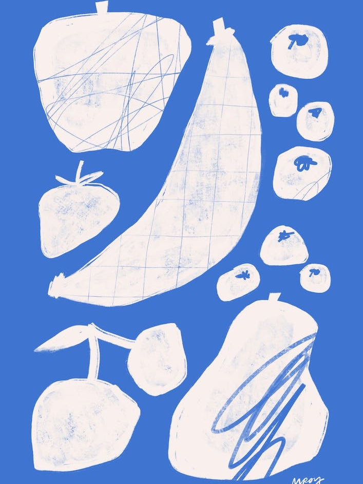 Abstract Fruit Blue   