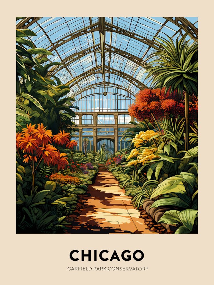 Garfield Park Conservatory 7 Chicago Reiseposter