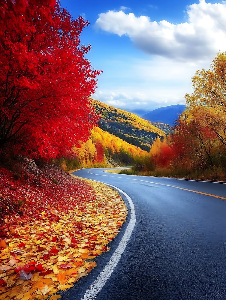 Beautiful Road In Autumn 8