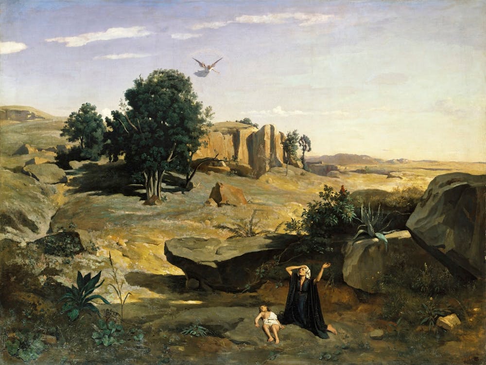 Hagar In The Wilderness (1835), Camille Pissarro