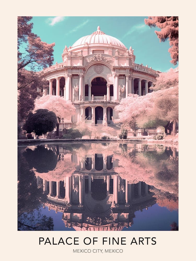 Palace Of Fine Arts Mexico City Mexico 2 Travel Poster