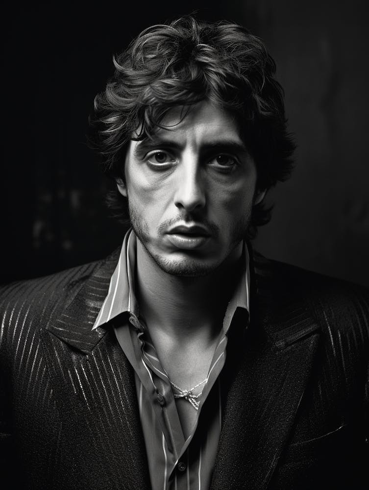 Black And White Photograph Of A Young Al Pacino