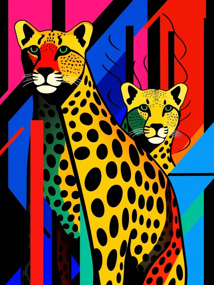 Cheetah Abstract Pop Art 3