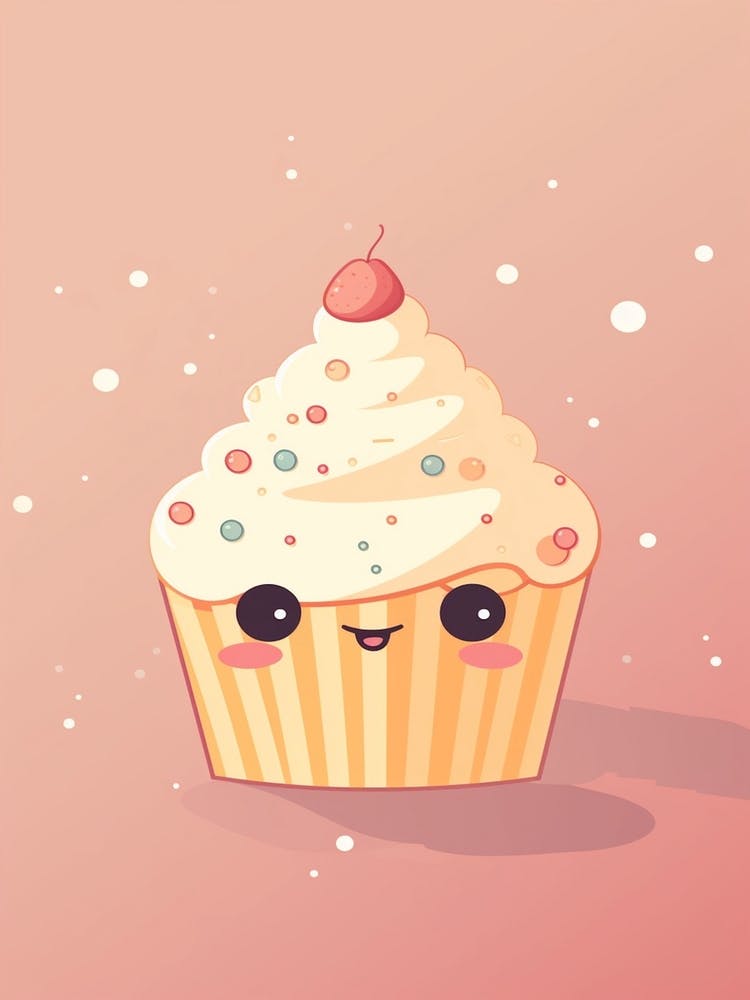 Cupcake Kawaii Illustration 4