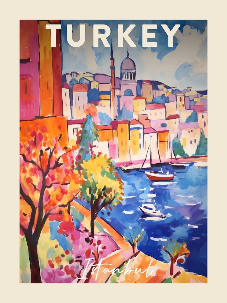 Istanbul Turkey 1 Fauvist Painting  Travel Poster
