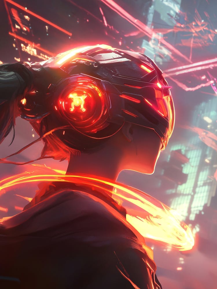 Girl In A Futuristic City